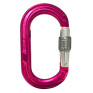 英國 ISC Aluminium Oval Karabiner_Screwgate 手動鎖鉤環O型 粉色